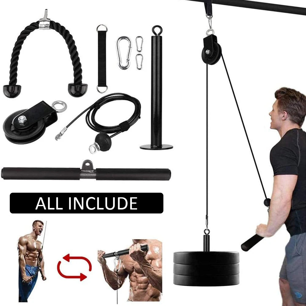 DIY Lift Pulley System Cable System Machine Home Fitness Equipament for Training Biceps Triceps Shoulders and Back